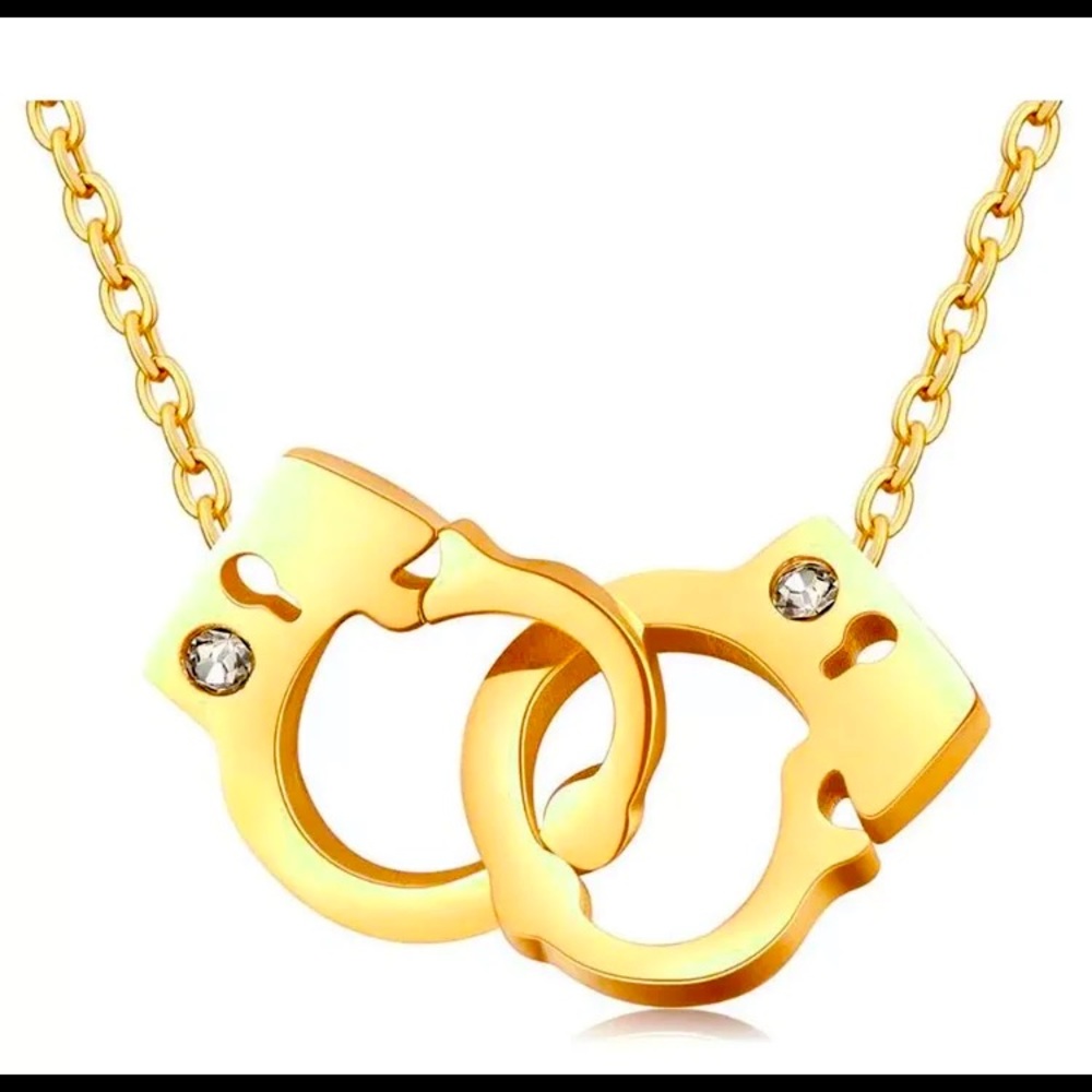 Authentic Jewelry “Cuffing Season” Handcuff Necklace